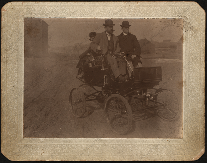 Milwaukee Automobile Company Steam Car, ca: 1898, Photograph C. F. Mears and Roy Mears, Silver City, IA Front