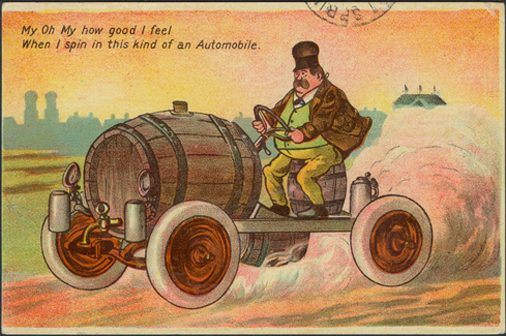 Milwaukee Steamer Comic Postcard