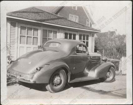 Harry McGee Photograph, 1937 Stanley Steamer, Front, Nichols Collection.