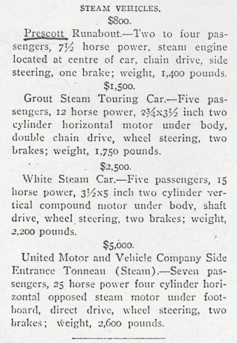 Prescott Automobile Manufacturing Company, Horseless Age, January 15, 1905, p. 61, Conde Collection.