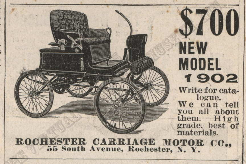 Rochester Carriage Motor Company, Scientific American Magazine Advertisement, May 17, 1902, p. 358.