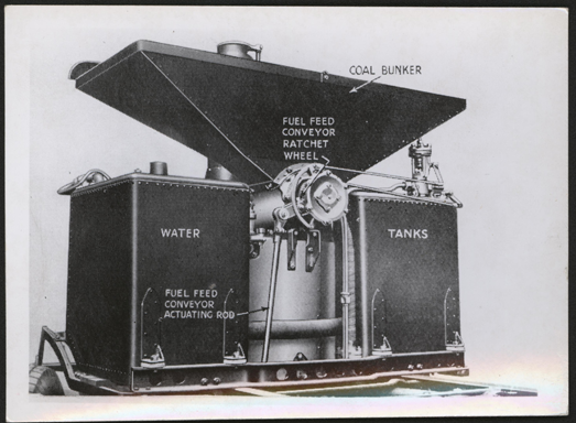 Sentinel Waggon Works Photograph, Coal Feeding Mechanism for Steam Trucks, ca: 1945 - 1950