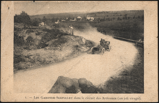 Garderner-Serpolle Race Car,  French Post Card Front