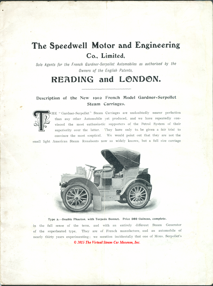 Seerpollet Steam Car