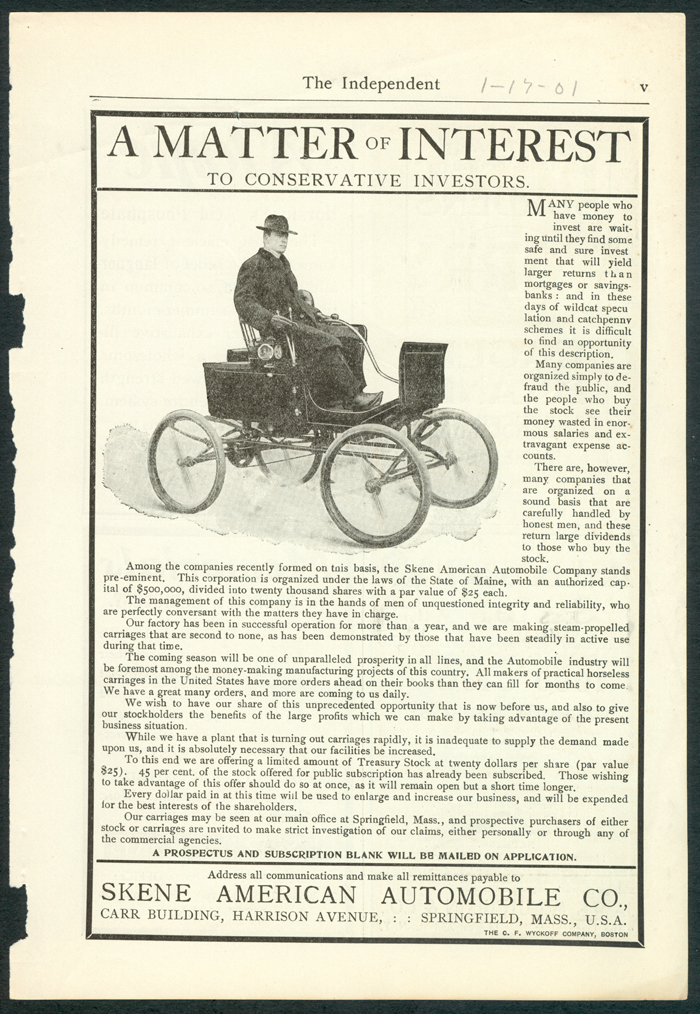 Skeene American Automobile Co Advertisement