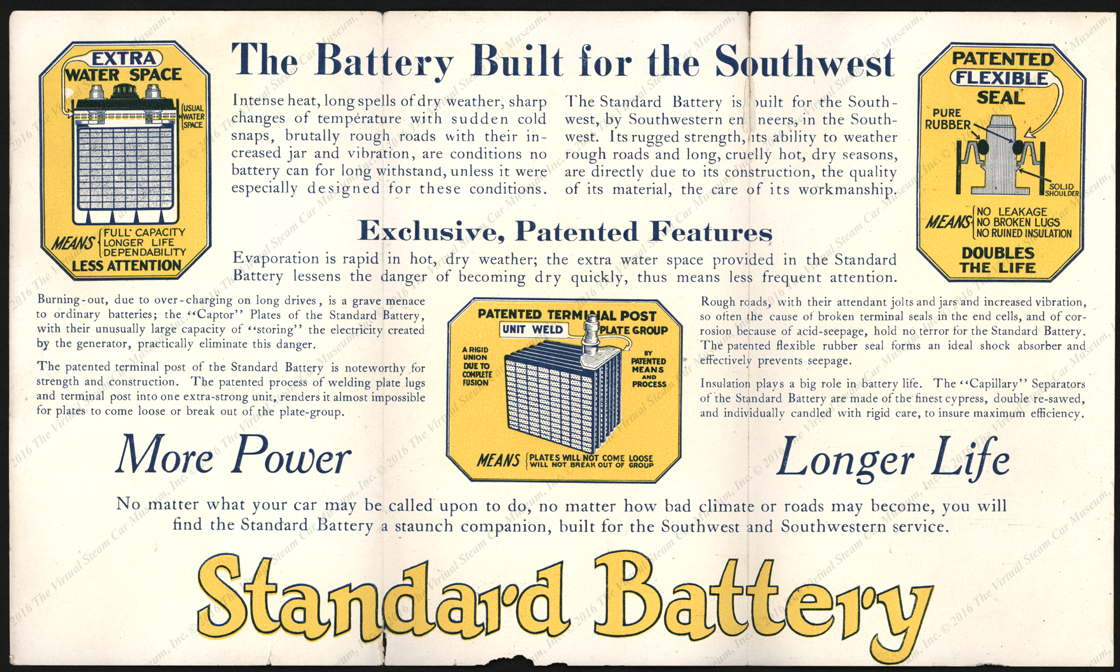 Standard Battery Manufacturing Company Trade Catalogue