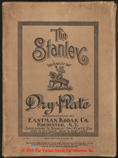 Stanley Dry Plate Company box, Rochester, NY. ca: 1904 - 1910