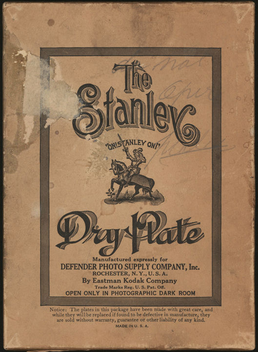 Stanley Dry Plate box, Eastman Kodak, made for Defender Photo Supply Company, Rochester, NY ca: 1905 - 1910