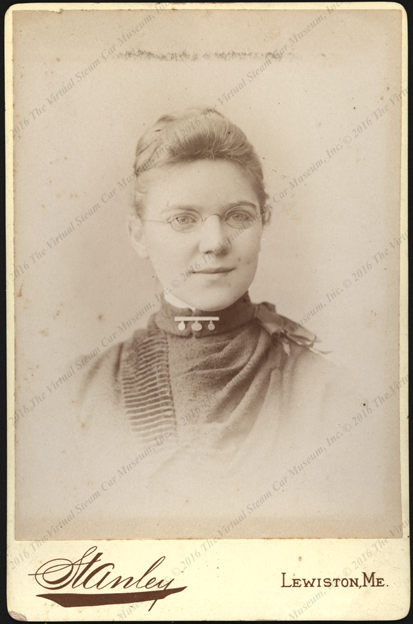 F. E. Stanley Photographic Studio Cabinet Card, Sands Building, Lisbon Street, Lewiston, ME, Front