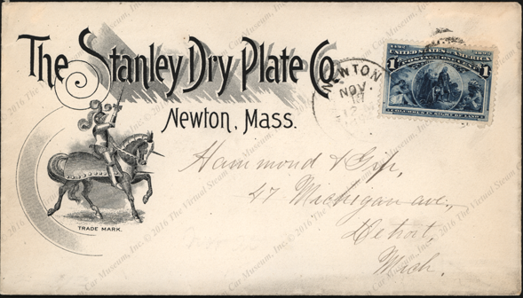 Stanley Dry Plate, Newton, MA Advertising Cover 1894, Front