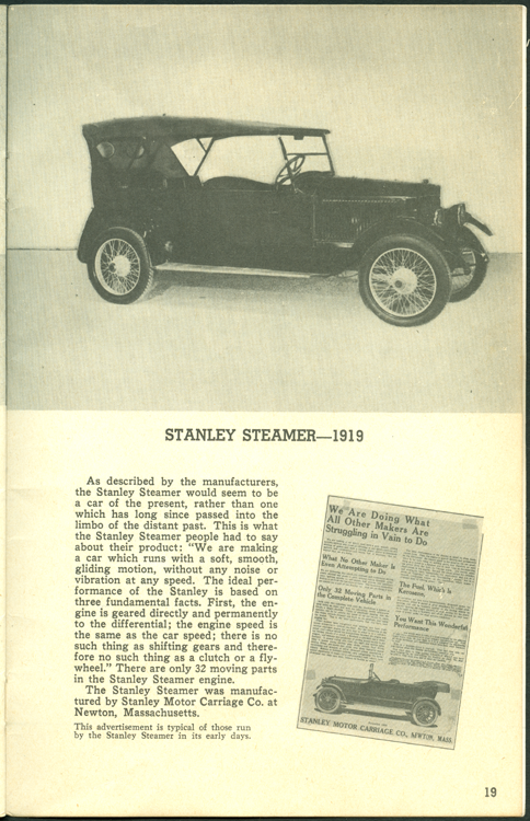 Kelsey's Collection of Antique Cars, Camdenton, MO, April 1955, Condensing Stanley Steam Car
