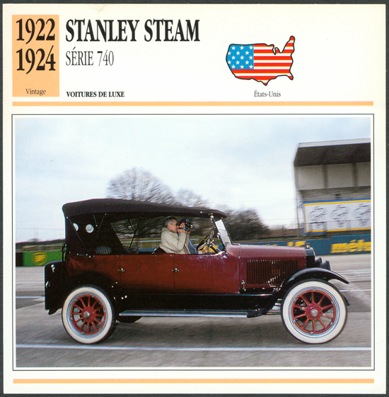 Stanley Steam Car Card