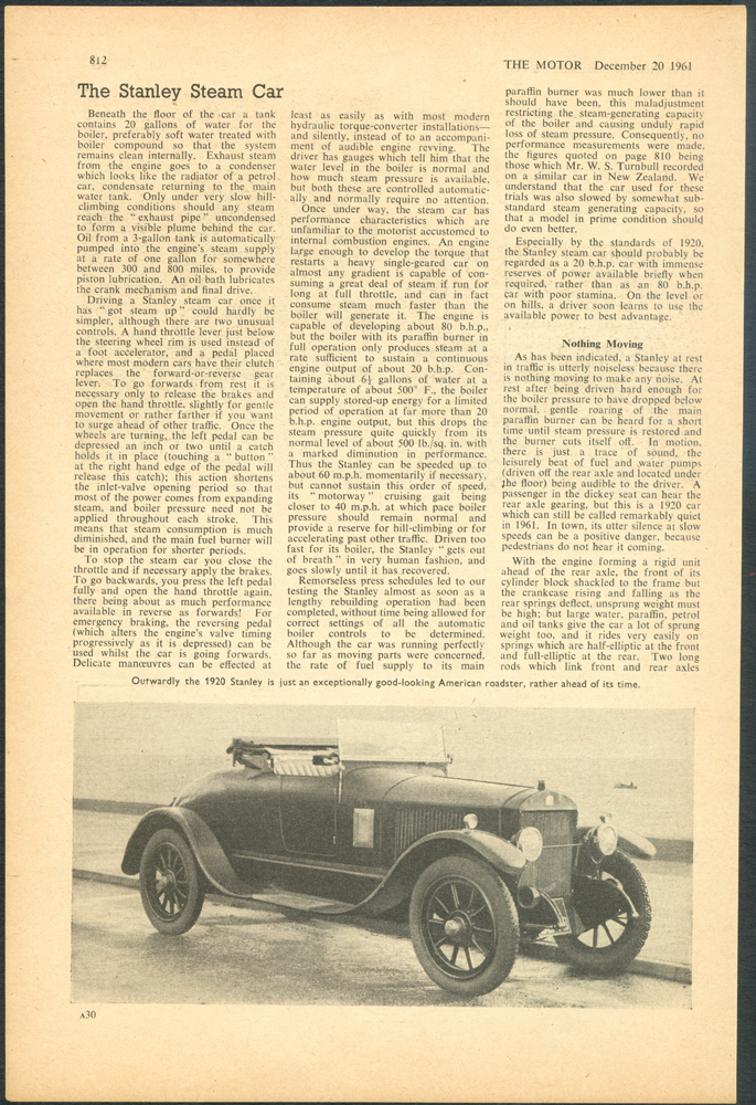 The Motor, December 20, 1961 Article