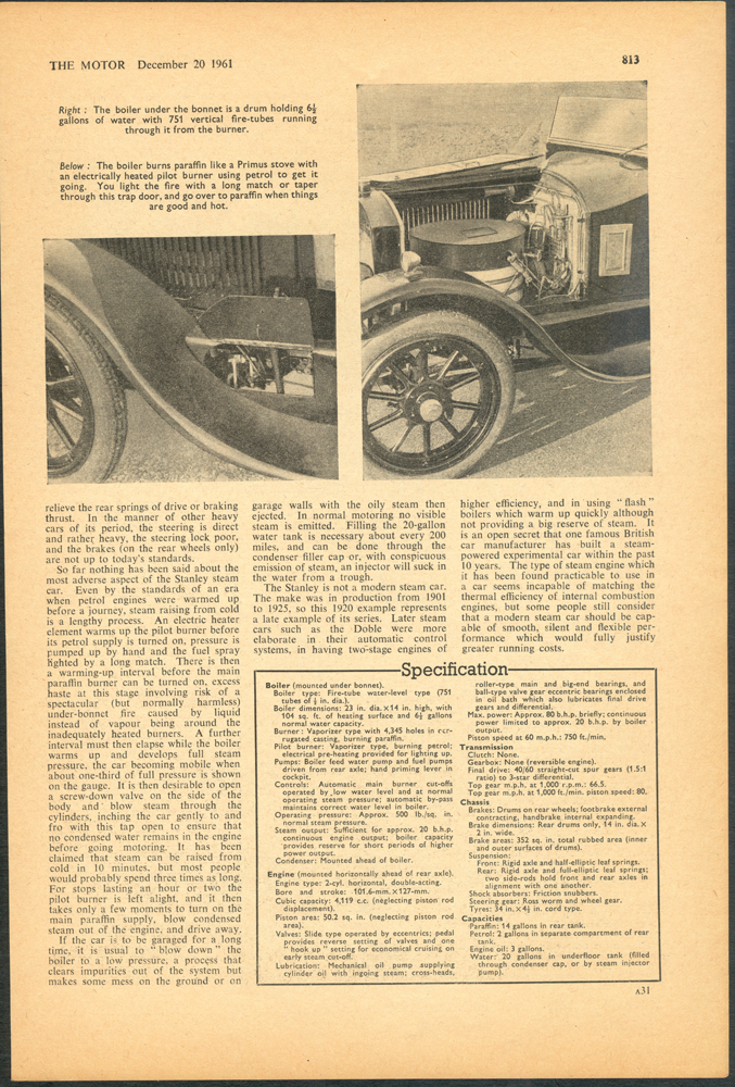 The Motor, December 20, 1961 Article