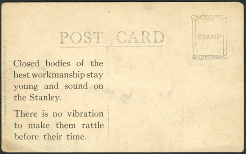 Stanley Motor Carriage Card