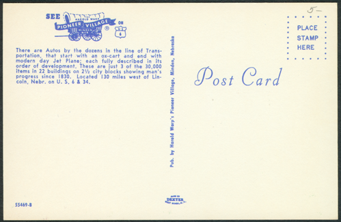 Pioneer Village Post Card