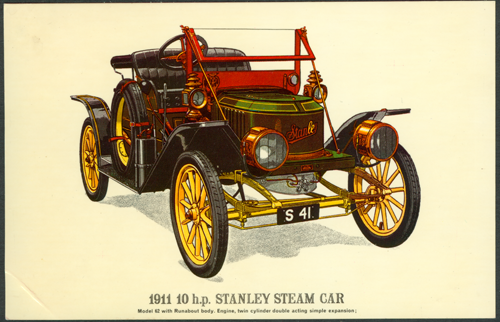 Stanley Steam Car Postcard