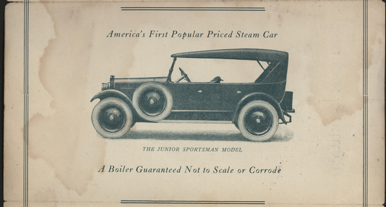 Steam Car Corporation of California, Trade Catalogue, Remal-Vincent Steam Car, 1923