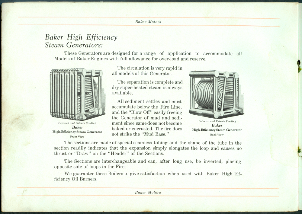Baker Steam Unit Brochure