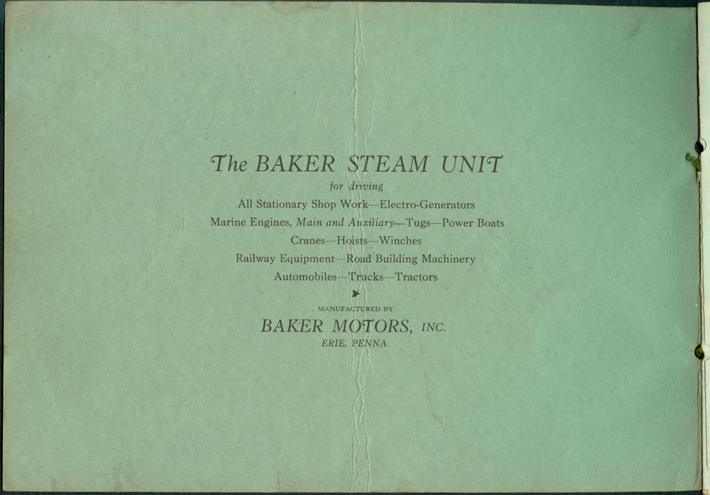 Baker Steam Unit Brochure