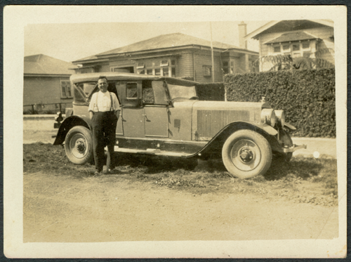 H. H. Stewart with Doble E13 at 24 Matai Road, Auckland