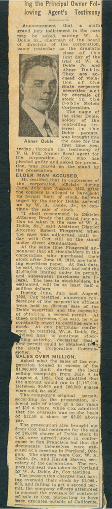 Doble Trial Articles February 4, 1926