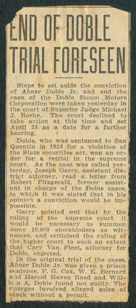 Doble Trial Article Undated