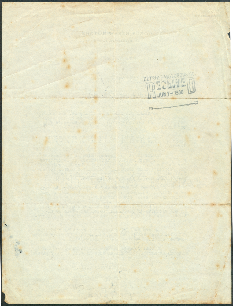 Warren Doble June 6 1930 Letter