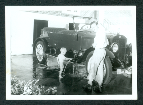 Washing after Morrinsville Ralley Easter 1960