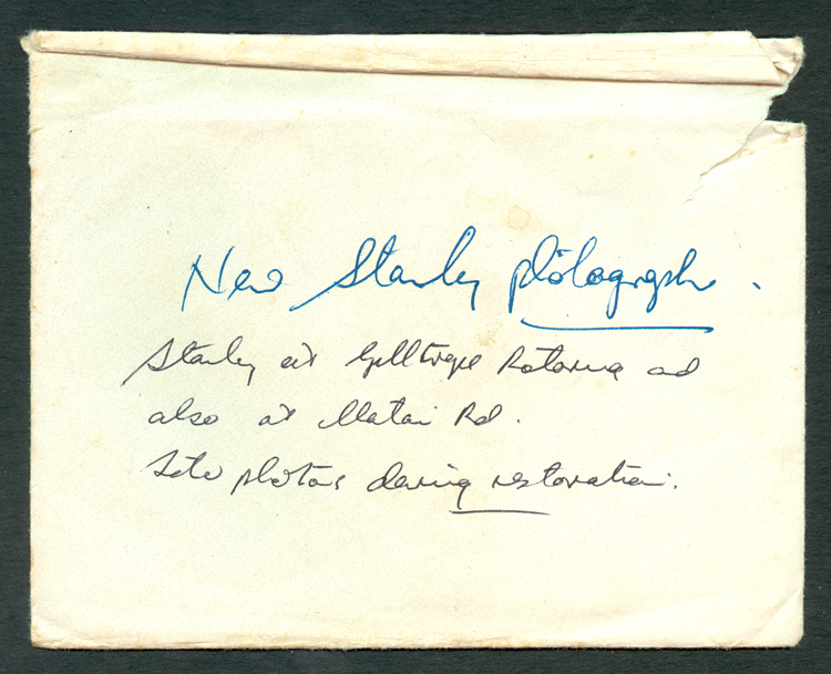 Envelope with John Stewart's Restoration Photos