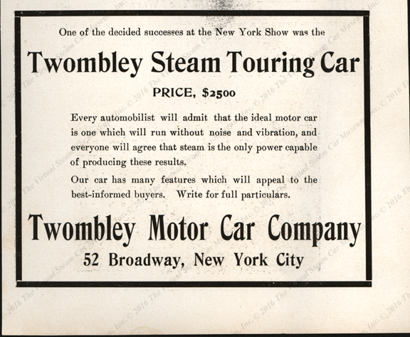 Twombly Motor Car Company, Cycle and Automobile Trade Journal, P. 160