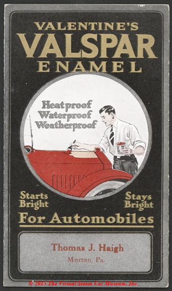 Valentine & Company Valspar Enamel Automobile Paint