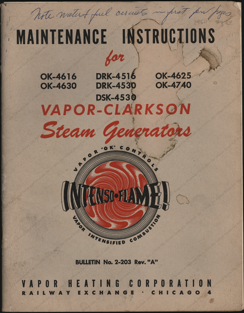 Vapor Heating Corporation Trade Catalogue, June 1950, Cover Page