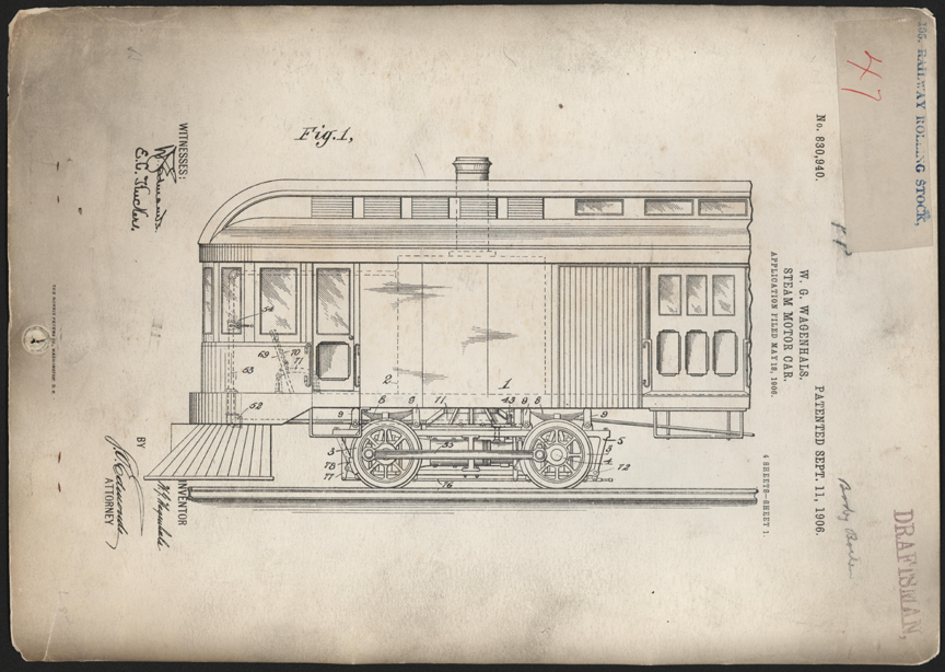 William G. Wagenhals Patent, 830,940, Steam Motor Car, May 18, 1906 September 11 1906