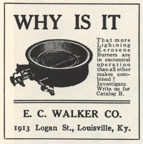 E. C. Walker Magazine Advertisement from Floyd Clymer steam car book, page 71