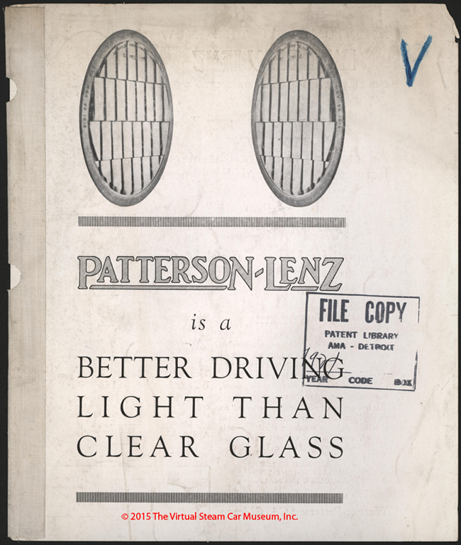 Warner-Patterson Company, Patterson Lenz, 1921 Advertising Brochure