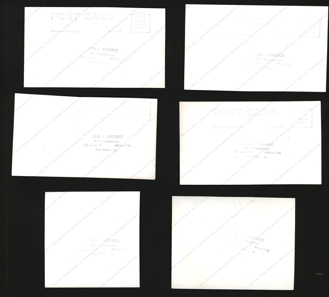 David A. Warriner, Postcards and Images, New Orleans, LA 1948, Reverse