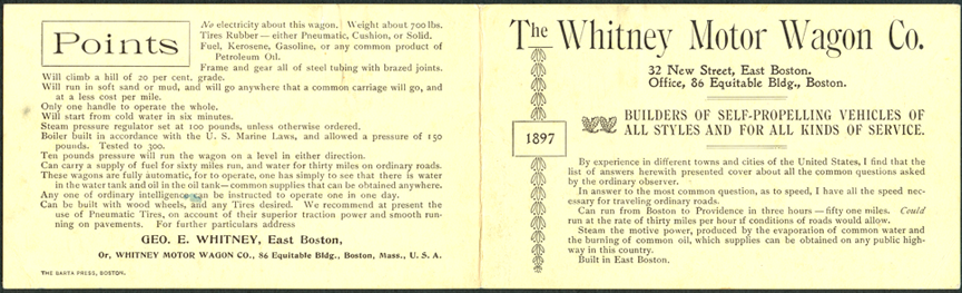 Whitney Machine Company, G. E. Whitney, 1897