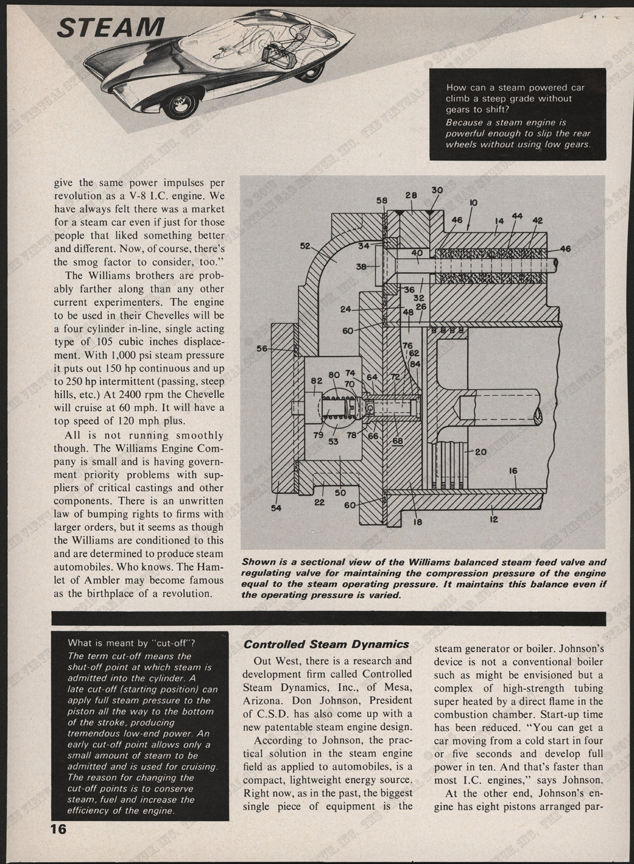 Williams Engine Company, October 1967, Roat Test Magazine, P. 16, Conde Collection.