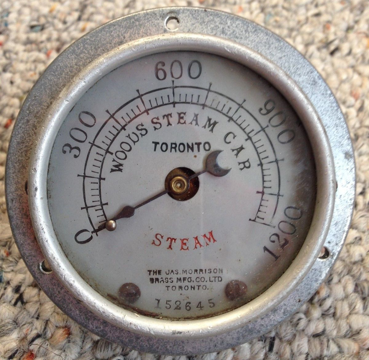 Woods Steam Car Gauge, Toronto, Canada